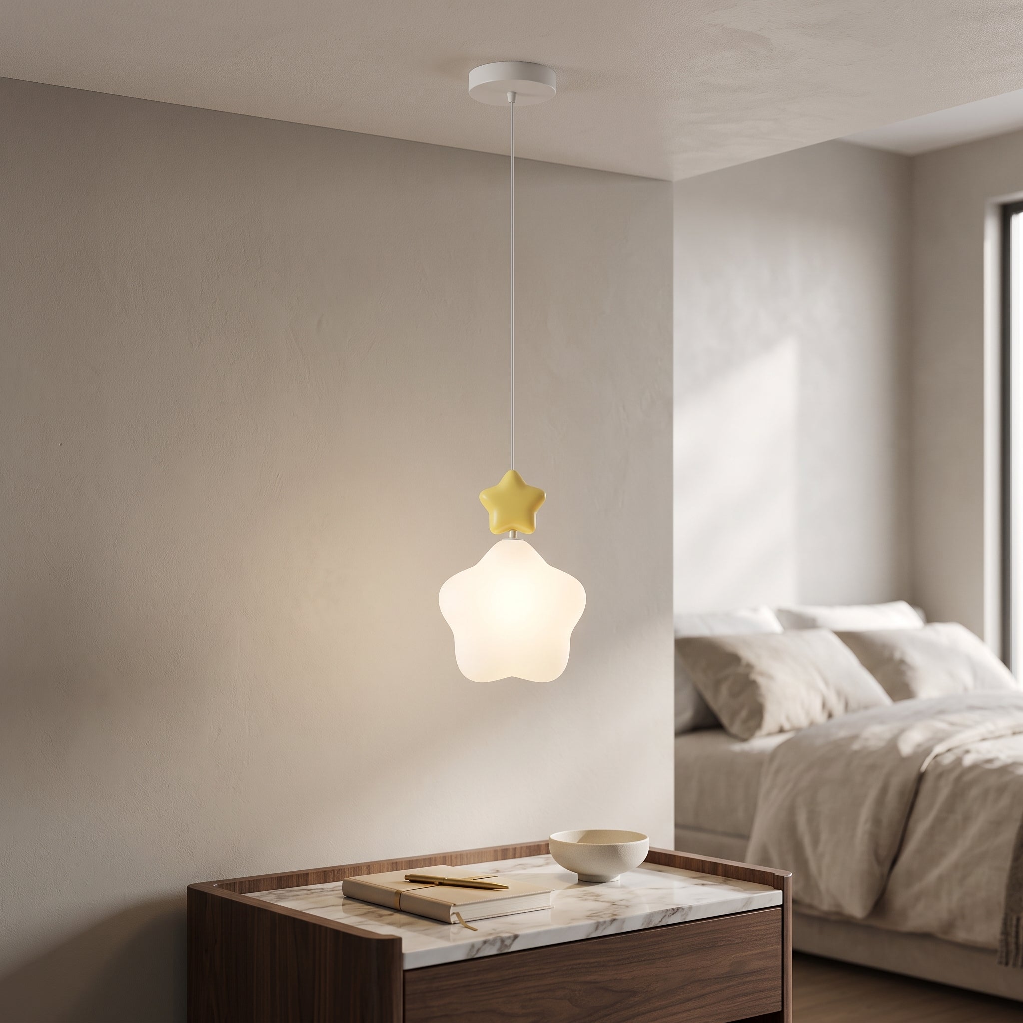 Lámpara colgante Nube Estrella LED Luz nocturna