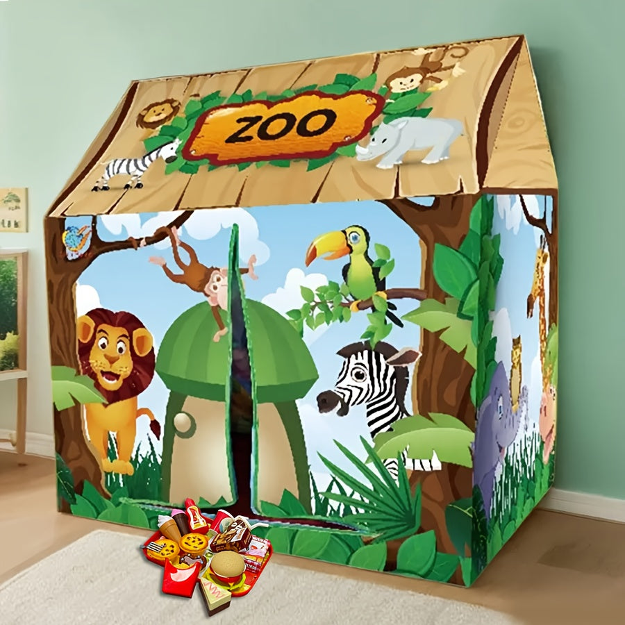 Tienda de Juego Safari Jungle - Casa de Juego con Tema de Animales y Juguete de Paquete de Hamburguesa