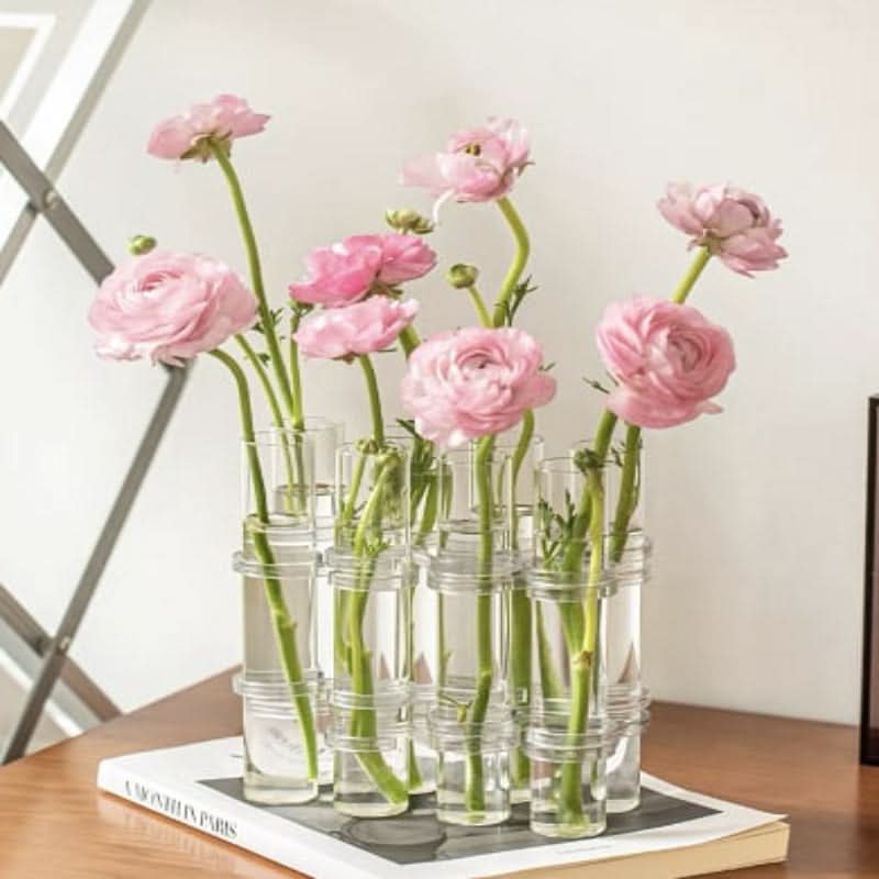 Elegante jarrón modular para arreglos florales creativos