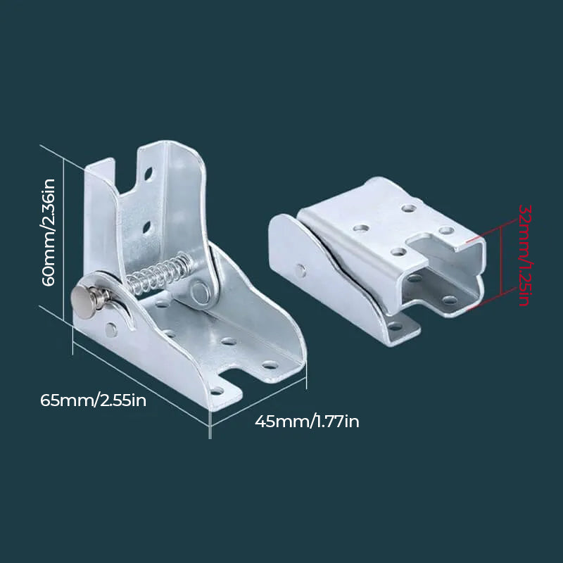 Bisagra plegable autoadhesiva de 90°