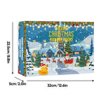 24 Pcs Calendario de Adviento de Patitos de Goma de Navidad
