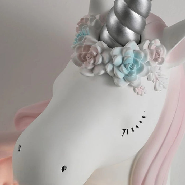 TranquilGlow - Lámpara de pared elegante de unicornio para una atmósfera relajante