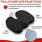 Cojín ergonómico de memoria para asiento y coxis