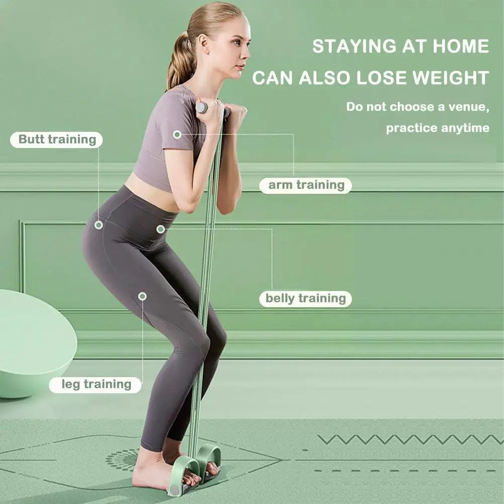 Pedal de Resistencia con 4 Tubos – Entrenador Abdominal para Casa