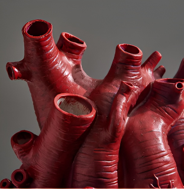 Jarrón decorativo de cerámica con diseño de corazón