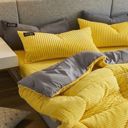 Kalsten | Juego de Ropa de Cama de Terciopelo de Corduroy Engrosado