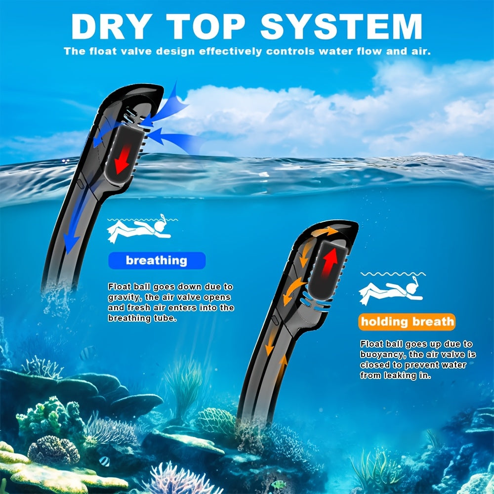 AquaClear Set de Snorkel – Impermeable, Cómodo y con Gran Visibilidad