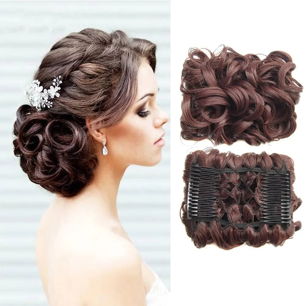 GlamBun™ – Moño desordenado con rizos | 1+1 GRATIS