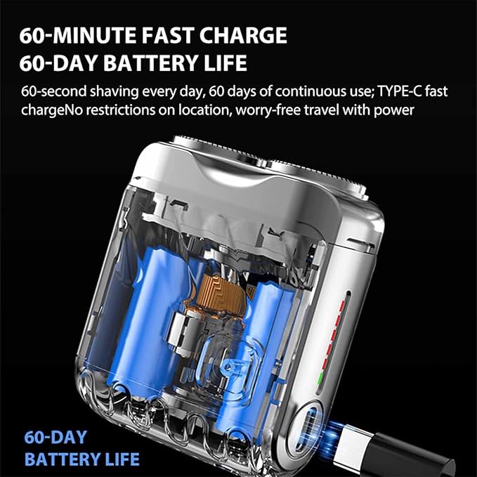 Afeitadora eléctrica portátil de anillo dual rotativa | 50% DESCUENTO