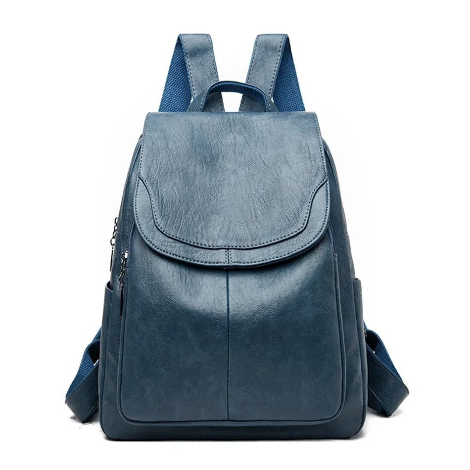 Mochila de cuero para damas