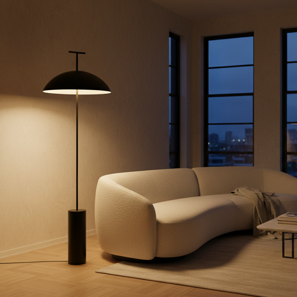 Eloria Beam - Lámpara de Pie Moderna para Salón con Elegante Diseño Escandinavo