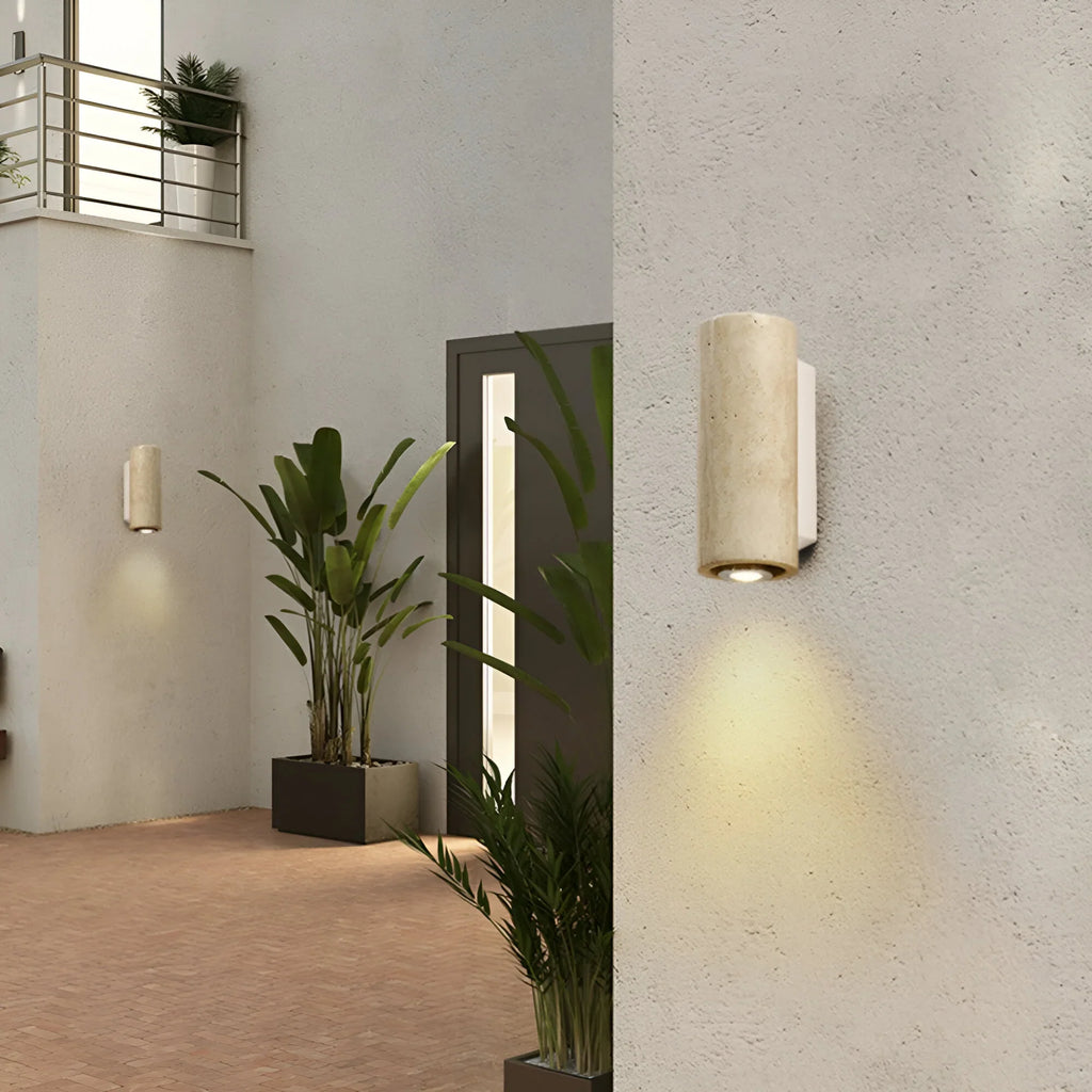 StoneLuxe – Luz de Pared de Travertino Natural