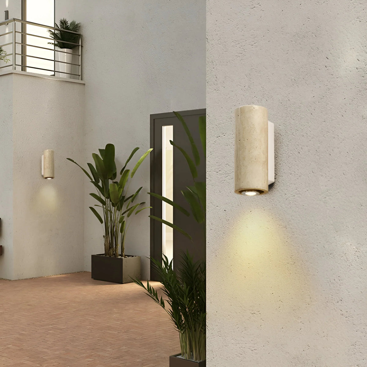 StoneLuxe – Luz de Pared de Travertino Natural