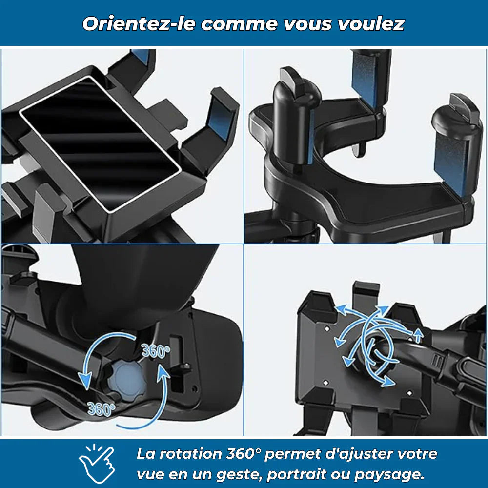 Soporte de teléfono rotativo 360° para coche