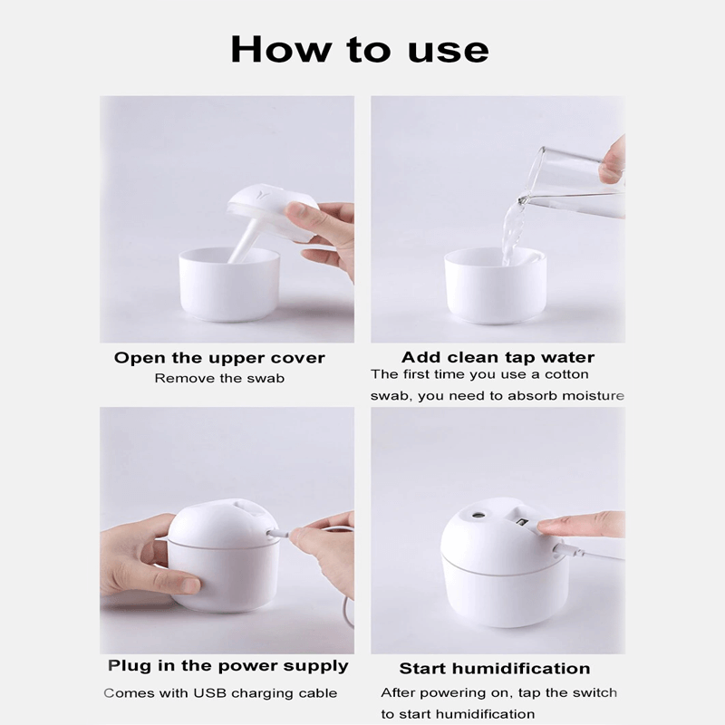Min humidificador y purificador de aire