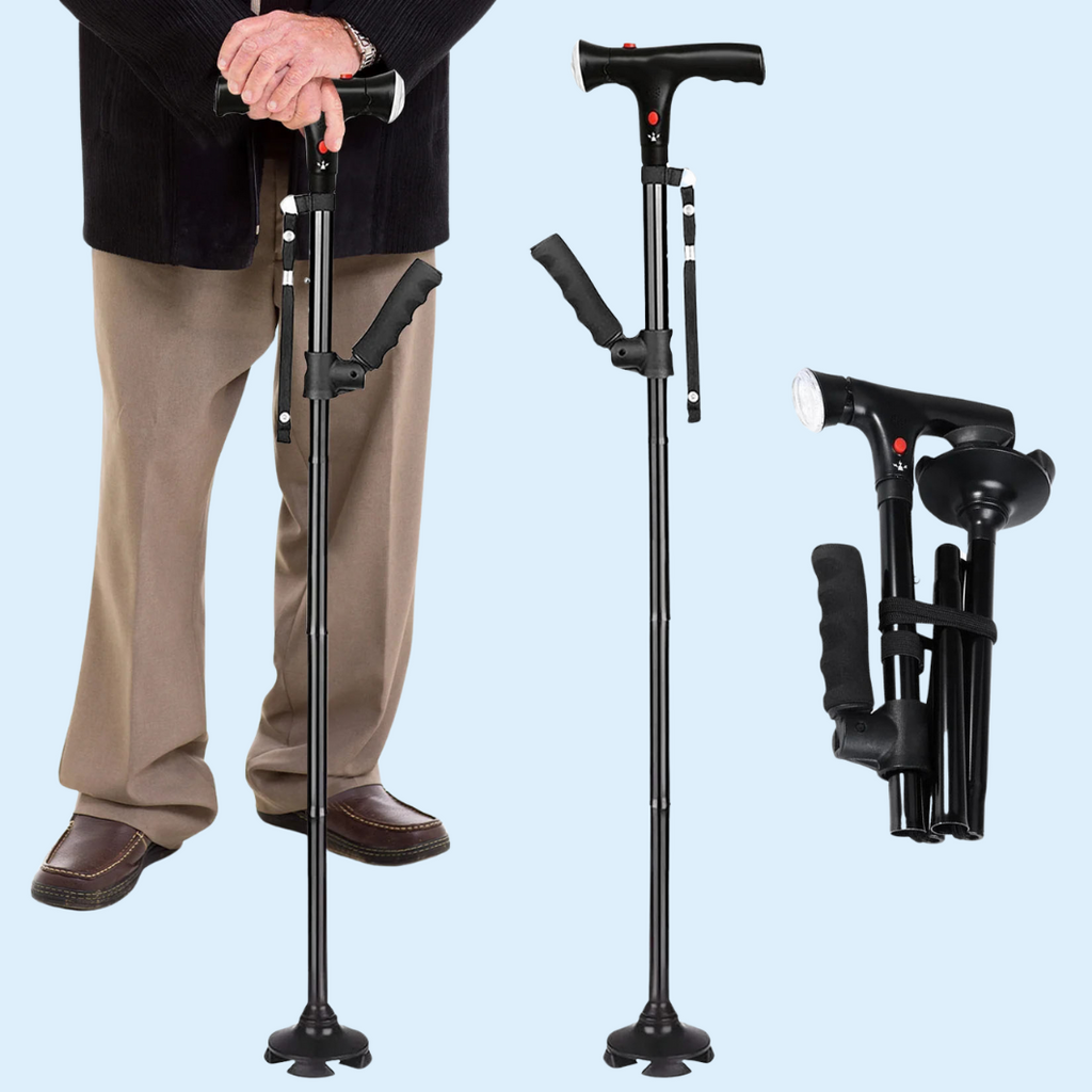 Bastón de Caminante | Diseño Ergonómico y Ligero para Personas Mayores y Soporte de Movilidad