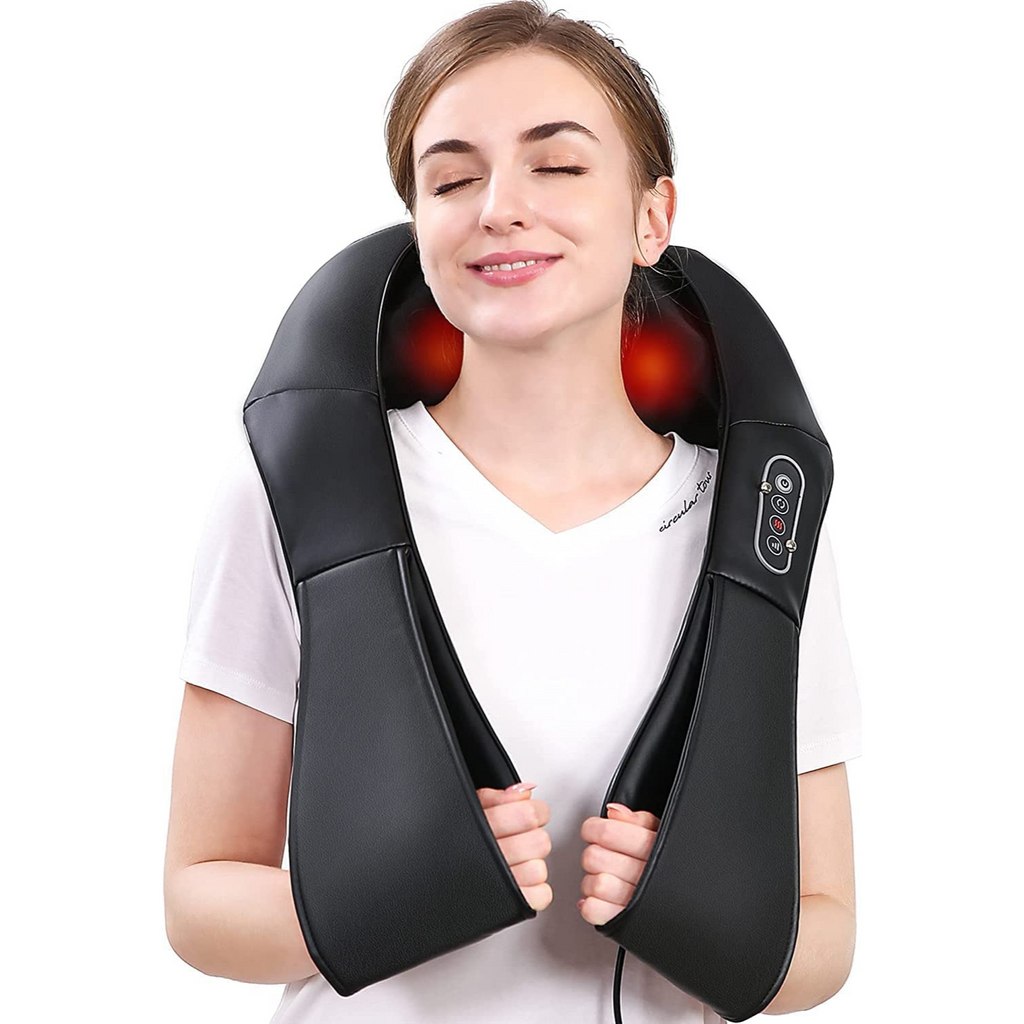Masajeador de Puntos de Presión de Tejido Profundo para Cuello y Hombros con Calor