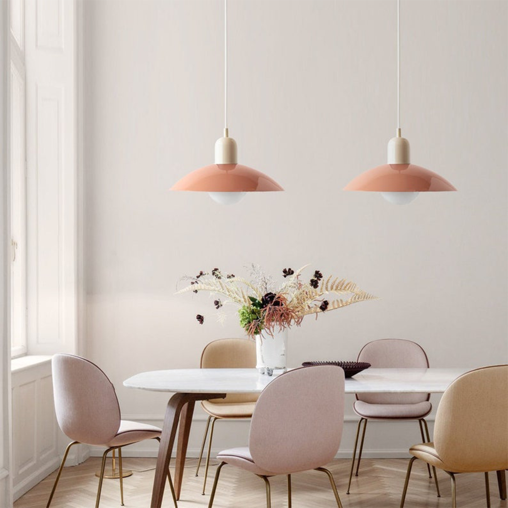 Lámpara colgante Macaron | Pantalla de vidrio colorido en estilo moderno