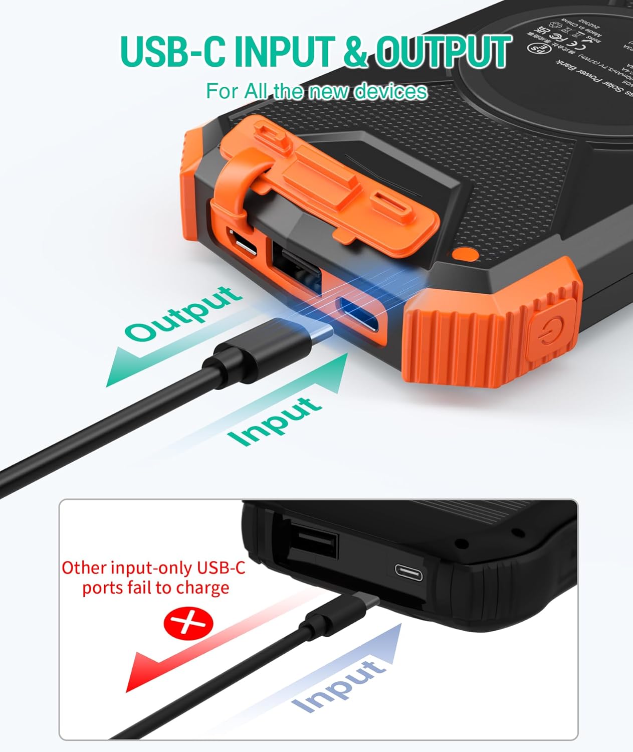 Rivanta Solar-Powerbank Batería de Emergencia IPX4 | Kalsten