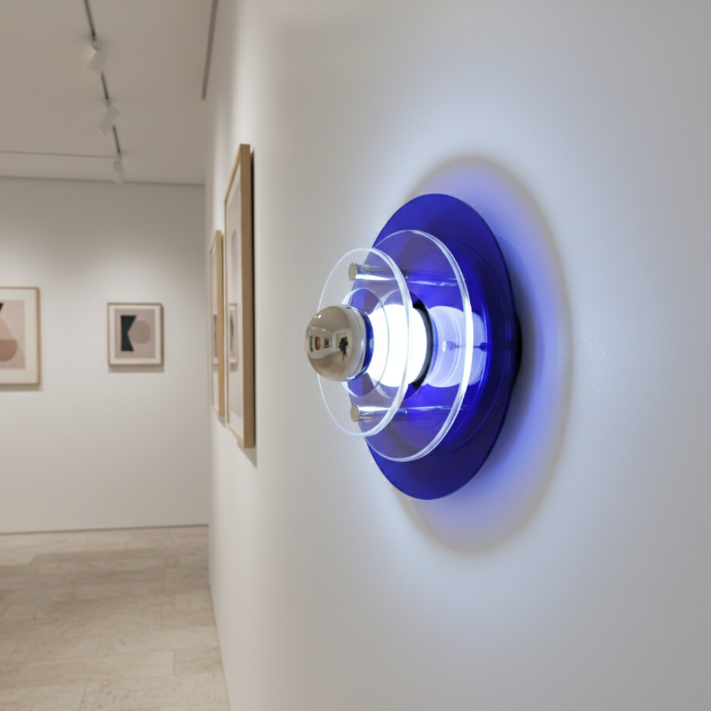 Vestalux - Aplique de Pared Bauhaus Antiguo con Acentos LED Coloridos para una Decoración Única