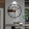 Reloj de Pared Grande Redondo de Metal Horium para Interiores Modernos con un Toque Elegante