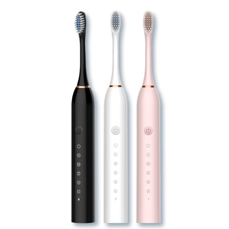 Cepillo de dientes Sonic Zahnoa | Limpieza por ultrasonido | Silencioso y recargable | 8 cabezales de repuesto