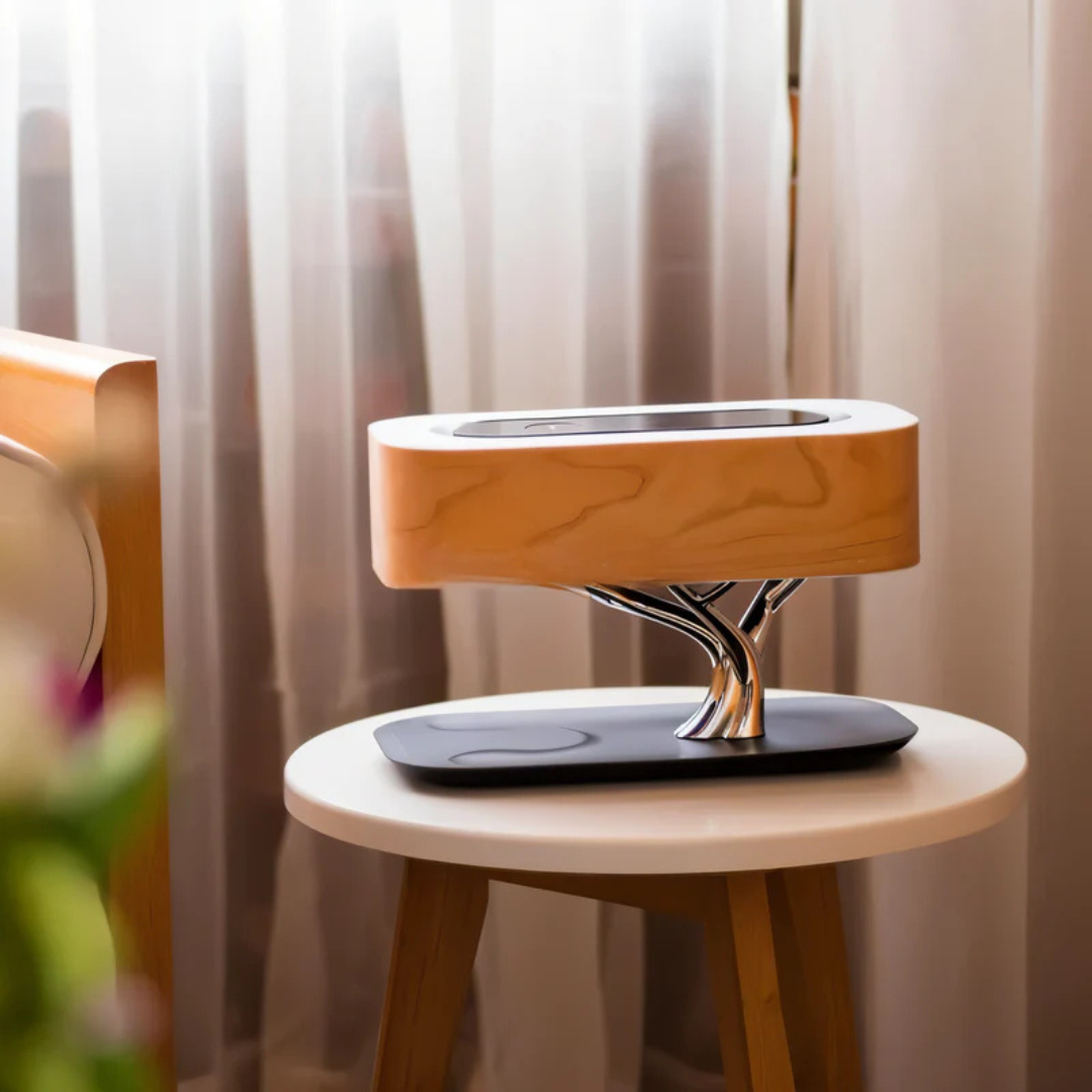 Lámpara de mesa LED Bluetooth | Lámpara inalámbrica con estación de carga