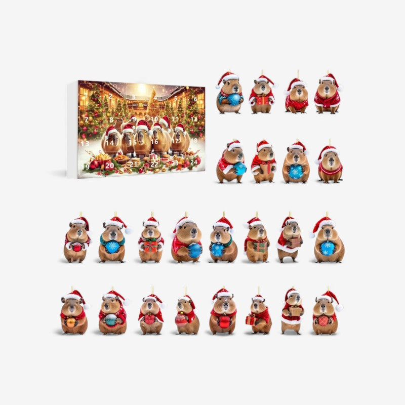 CappyJoy – Calendario de Adviento de Capibara para Regalo de Cuenta Regresiva Navideña