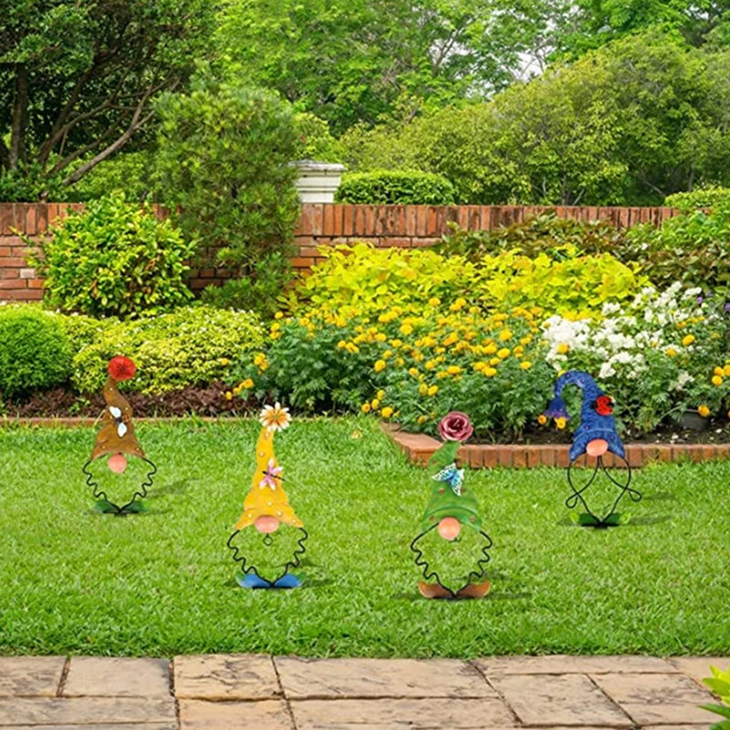 Decoración de Gnomo de Jardín con Insectos Mariposa 3D