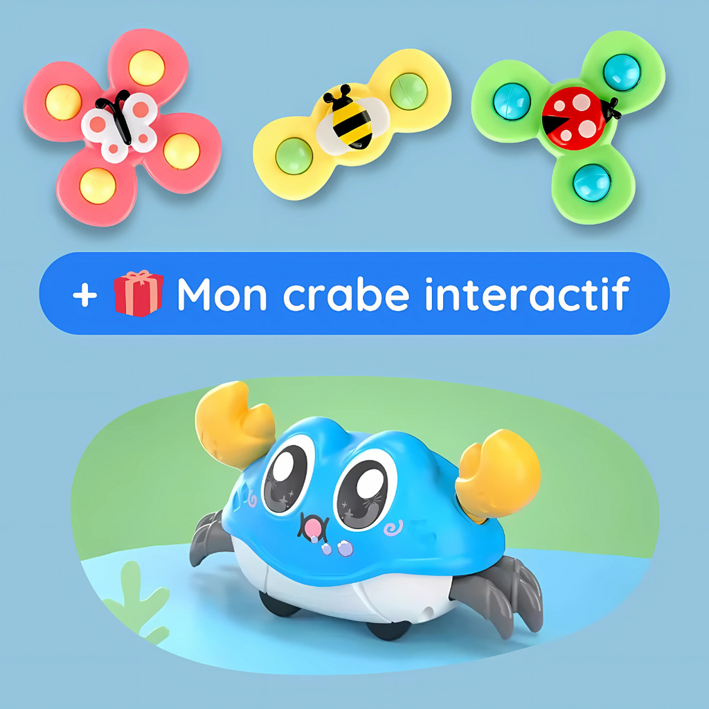 Trompos sensoriales para bebé – Lote de 3