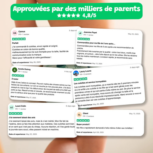 Culottes de aprendizaje reutilizables - Lote de 3