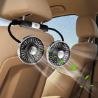 Ventilador de Coche USB con Cabezas Rotativas Dobles