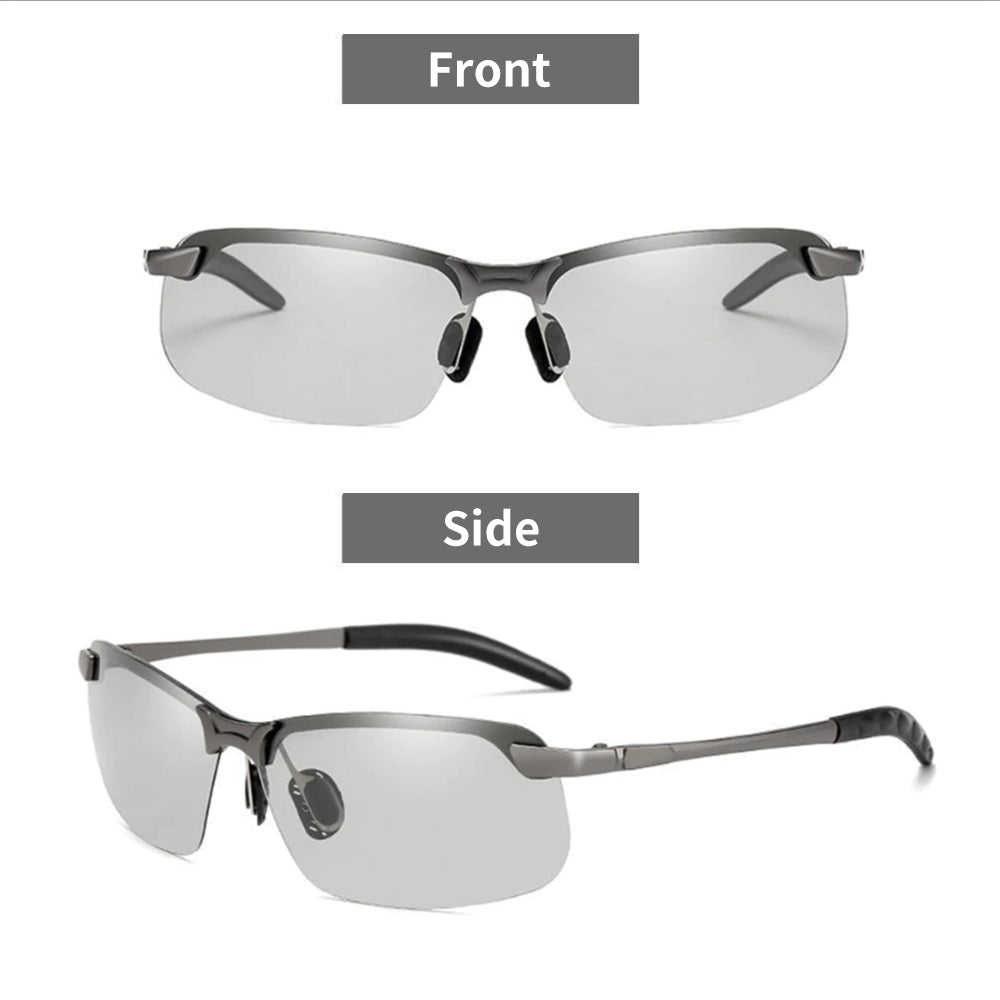 Gafas de sol foto-cromáticas con lentes polarizados anti-reflejo