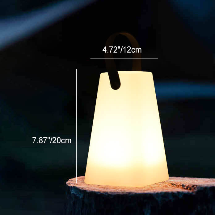 Simplicidad Moderna Lámpara de Mesa LED de Mano Redonda Cuadrada de Plástico para Patio Exterior | Brehn