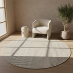 Nordelle - Elegante Alfombra Redonda Antideslizante, Suave Diseño Escandinavo para Sala de Estar