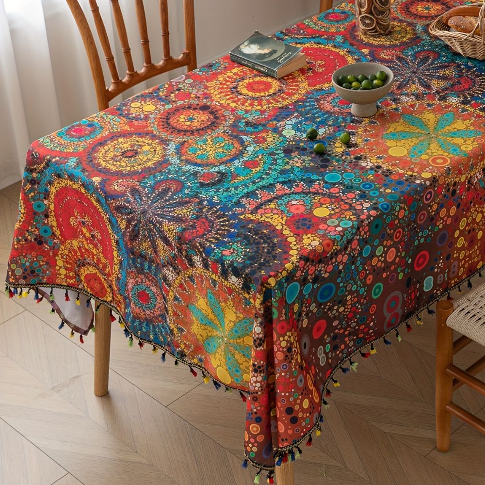 Mantel con Borlas Hypno Bloom