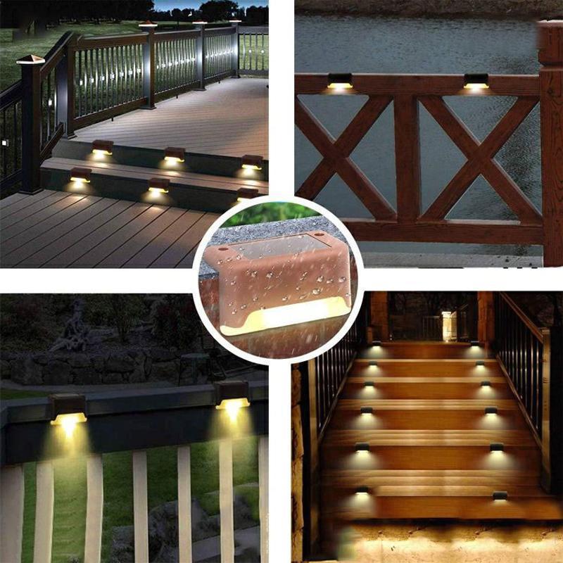 Luces Solares de Escalera Impermeables para Exterior (4 PCS) | Kalsten