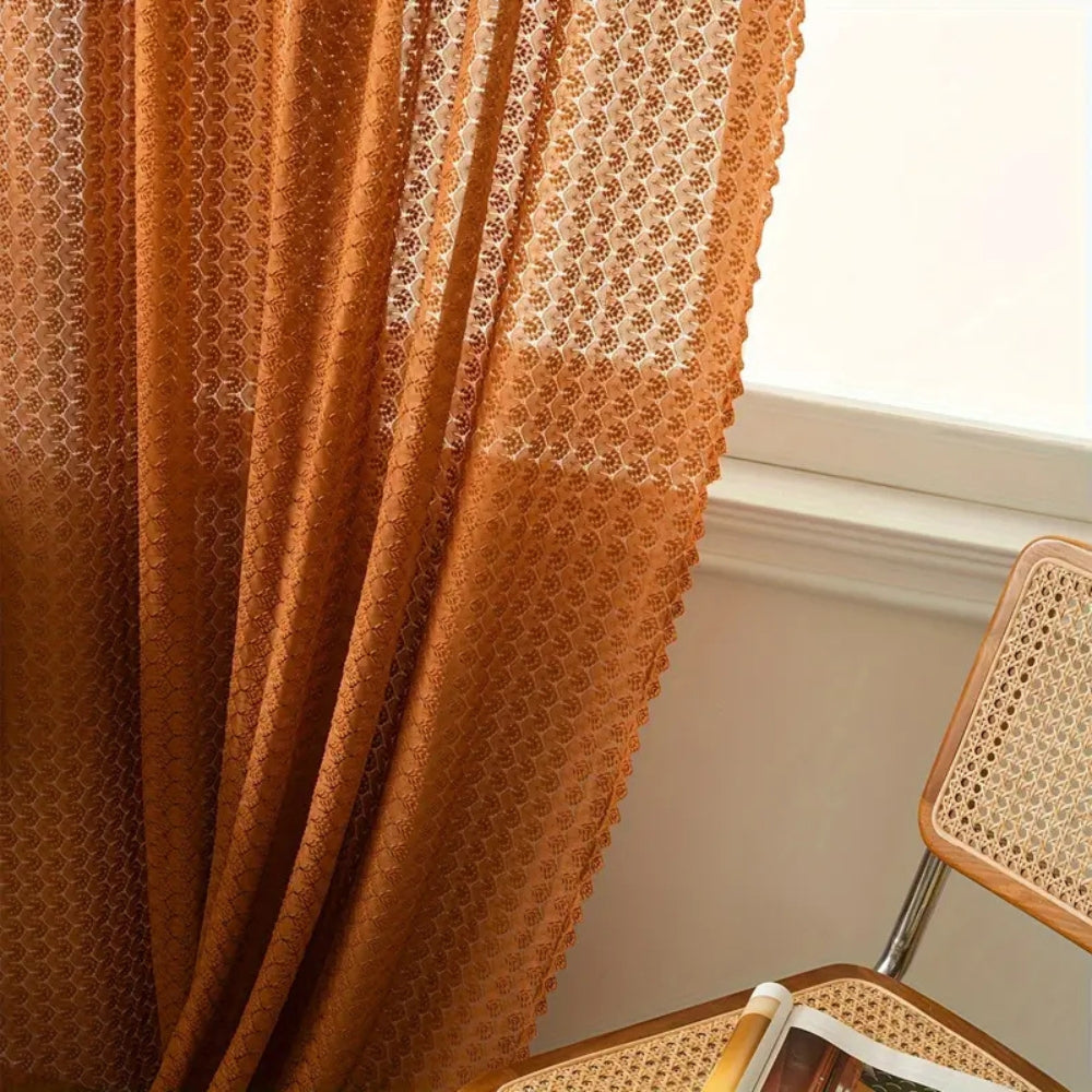 Cortina de Ganchillo Boho Amber Glow