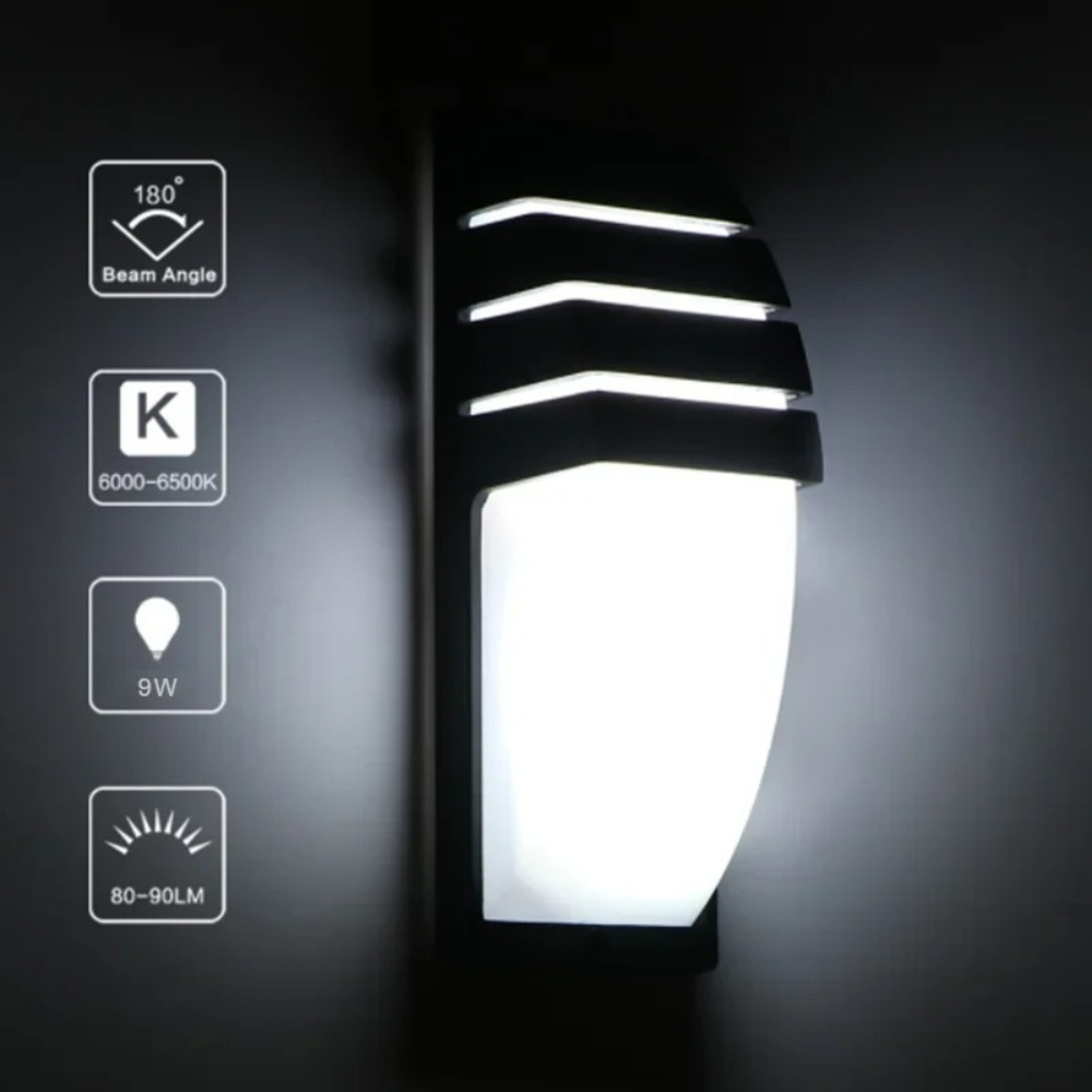 Aplique de Pared de Aluminio Moderno para Exterior