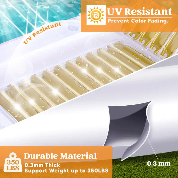Piscina inflable para broncearse con portavasos