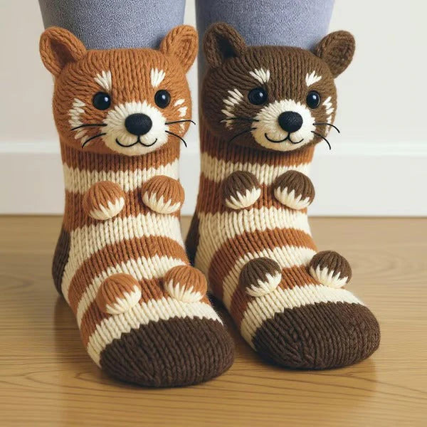 Calcetines de Animales Fantasía Suaves y Cómodos