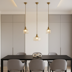 Colección Savoy | Lámpara Colgante de Vidrio con Acabado Texturizado, Estilo Vintage para Iluminación de Cocina