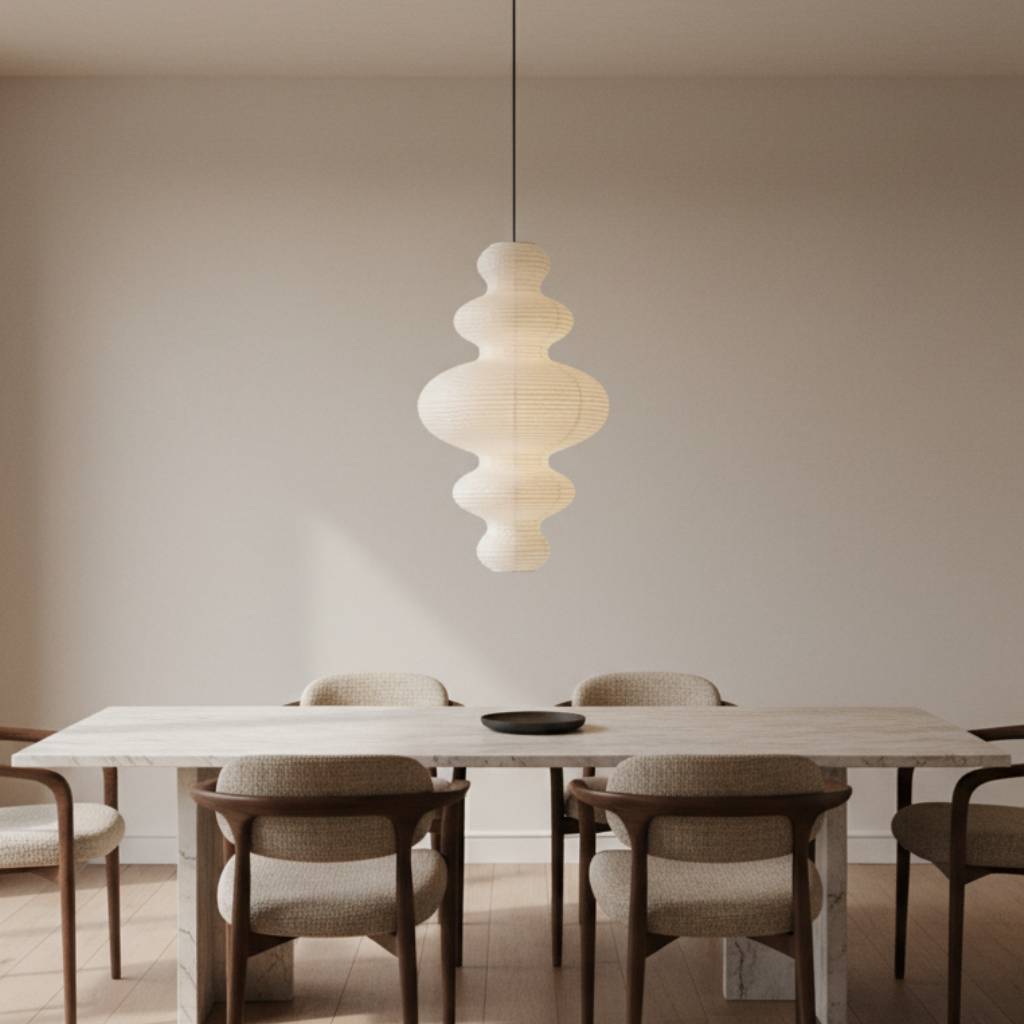 Lámpara Colgante de Papel de Arroz Hecha a Mano - Iluminación Elegante para el Hogar