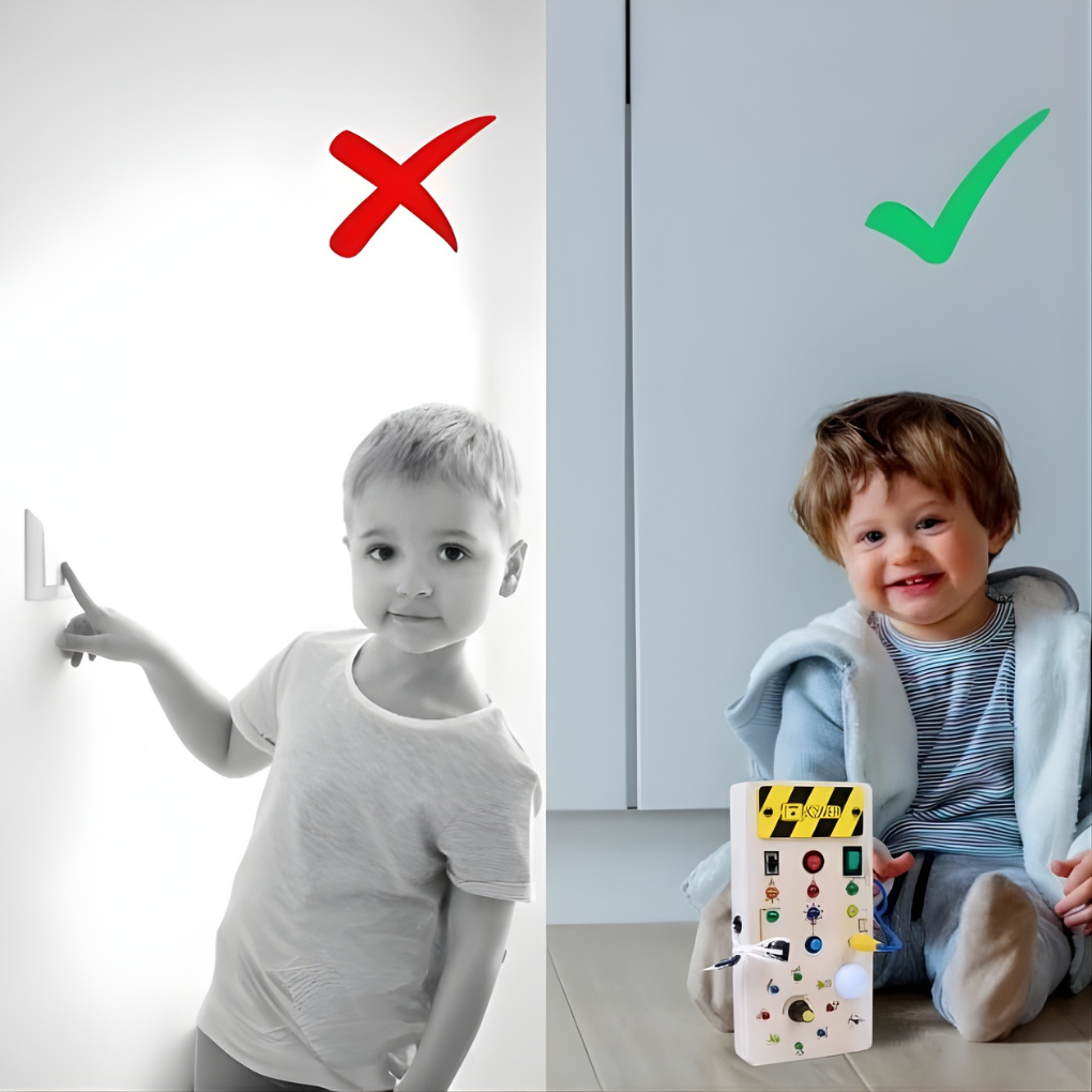 Tablero Montessori Ocupado con luces LED