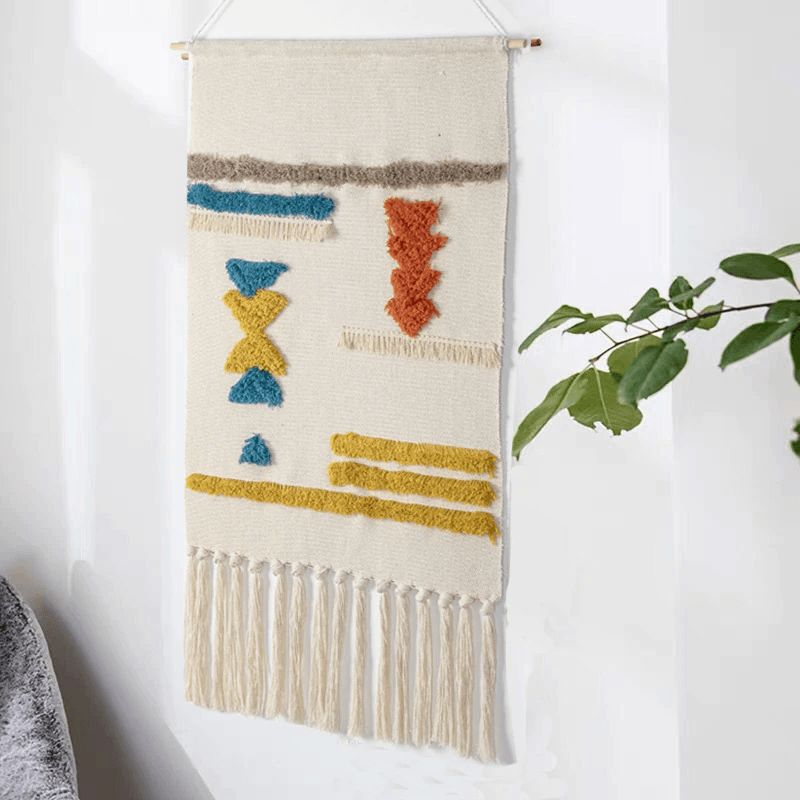 DecoTassel - Tapiz colgado en la pared con diseño de borlas