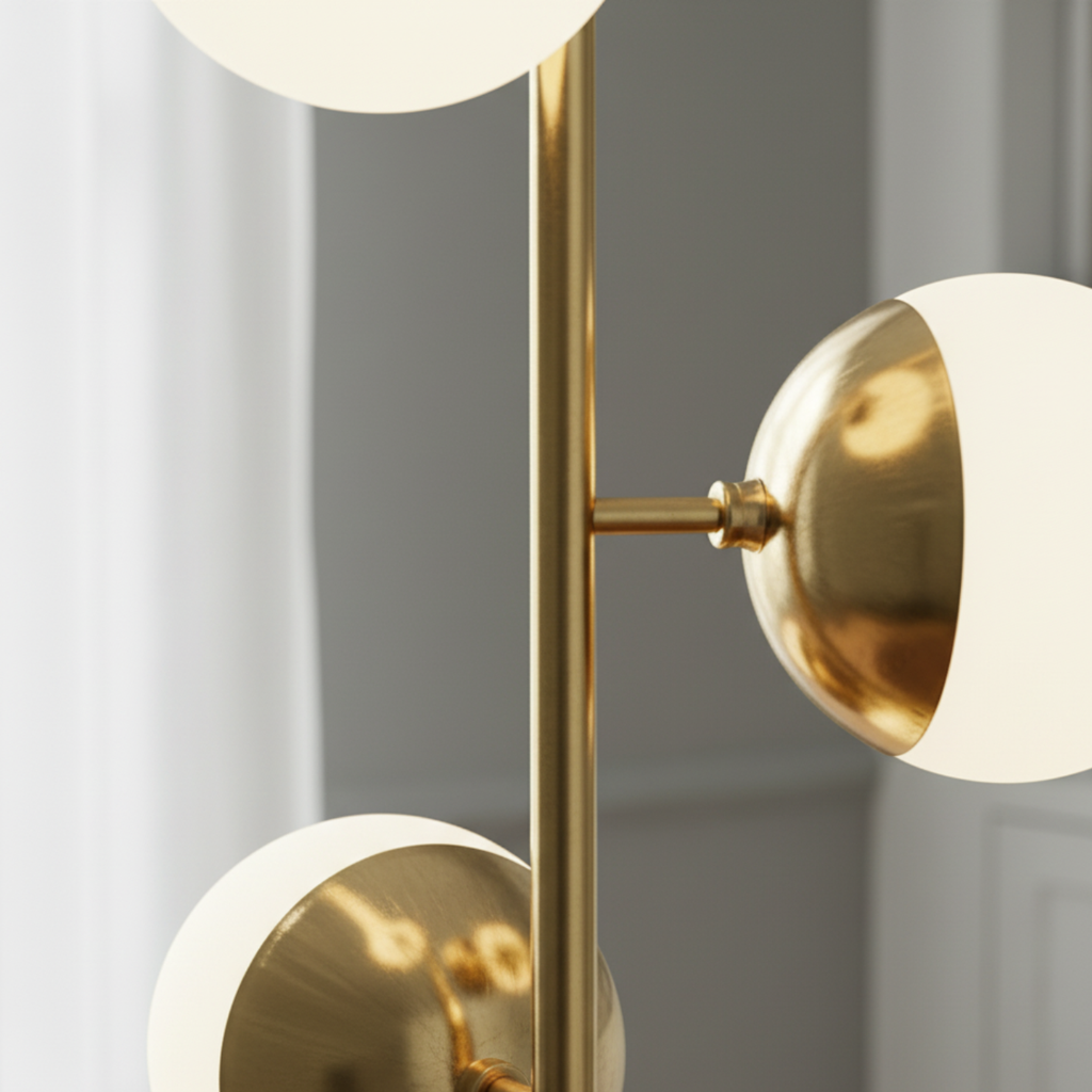 SylvaraTree | Lámpara de Mesa y de Suelo Moderna y Elegante en Dorado para Decoración de Salón