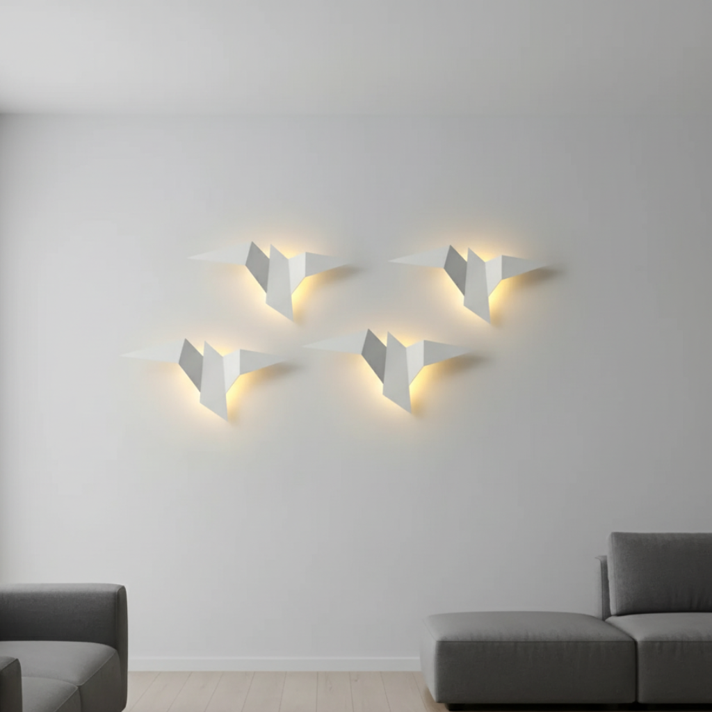 Akaru Origami Luz de Pared - Apliques LED Escultóricos con Diseño Japonés