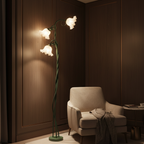CallaBloom | Lámpara de Pie Moderna Verde Mate Elegante para Sala de Estar