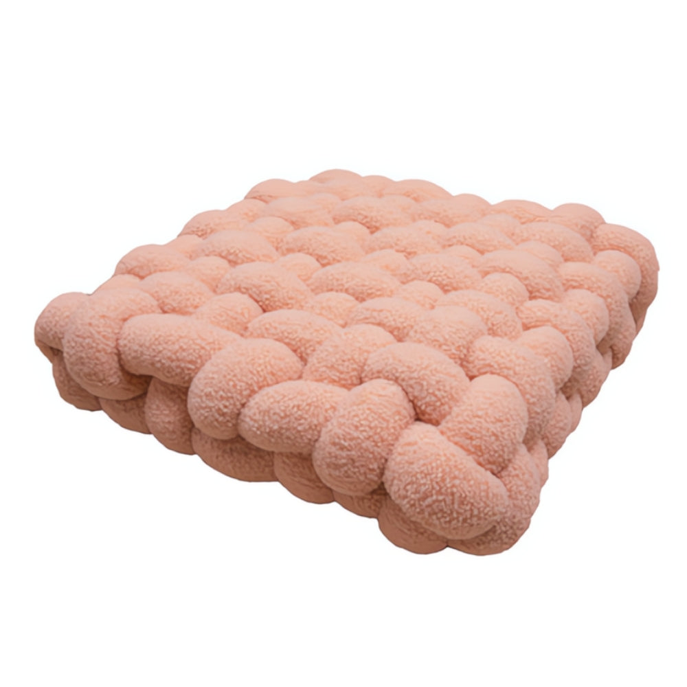 Cojín Boucle de Nudo de Tela Acolchada