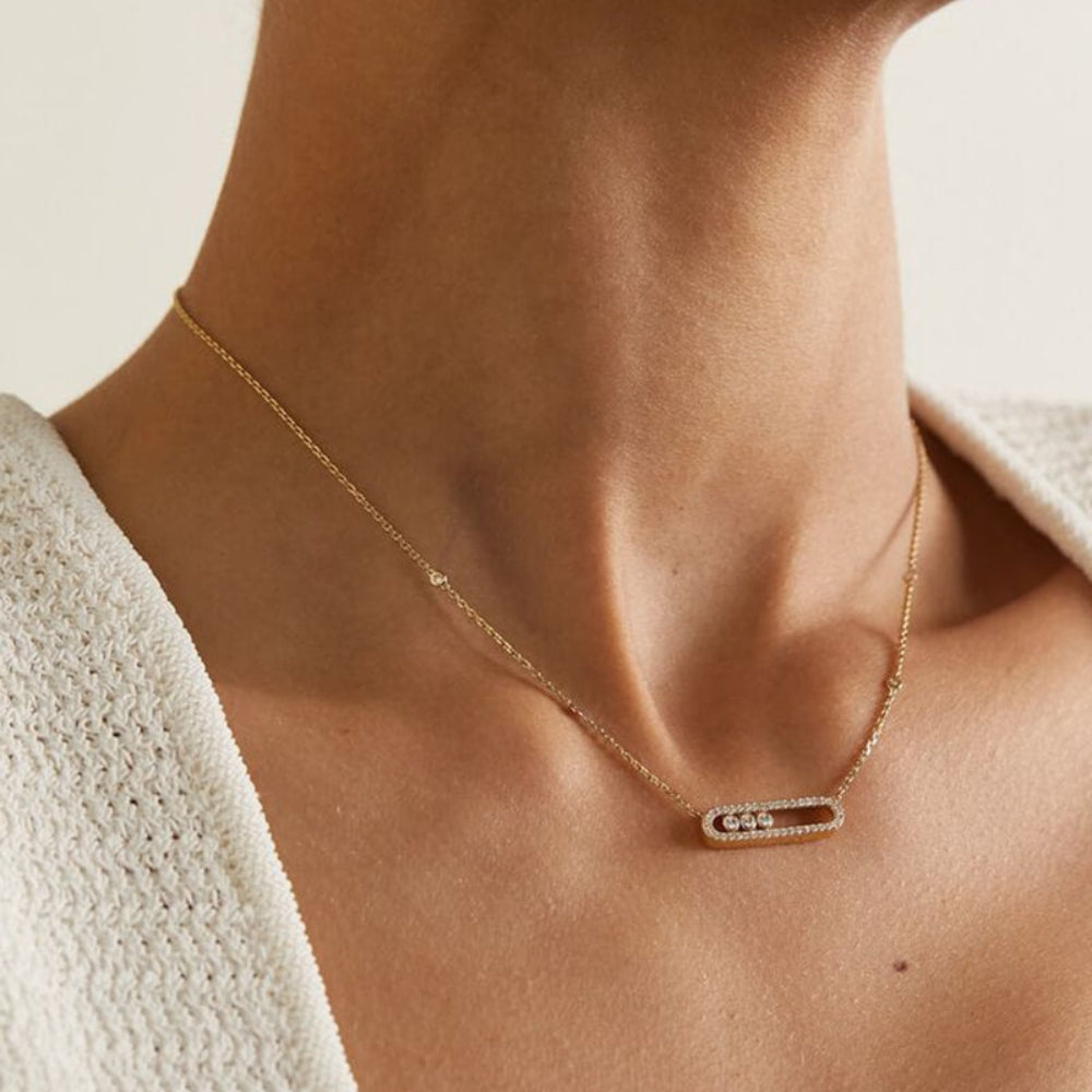 Harper - Collar delicado con tres acentos redondos colgantes